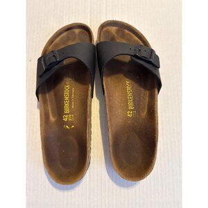 Birkenstock Madrid Big Buckle Black Slip On Sandal Women's Size W 11 M 9